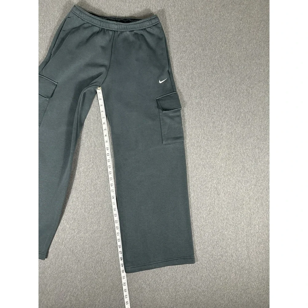 Nike Sportswear Cargo Sweatpants Mens Gray Fleece Wide Leg Baggy Jogger Pants S